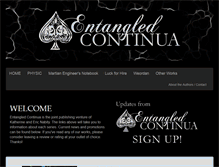Tablet Screenshot of entangledcontinua.com